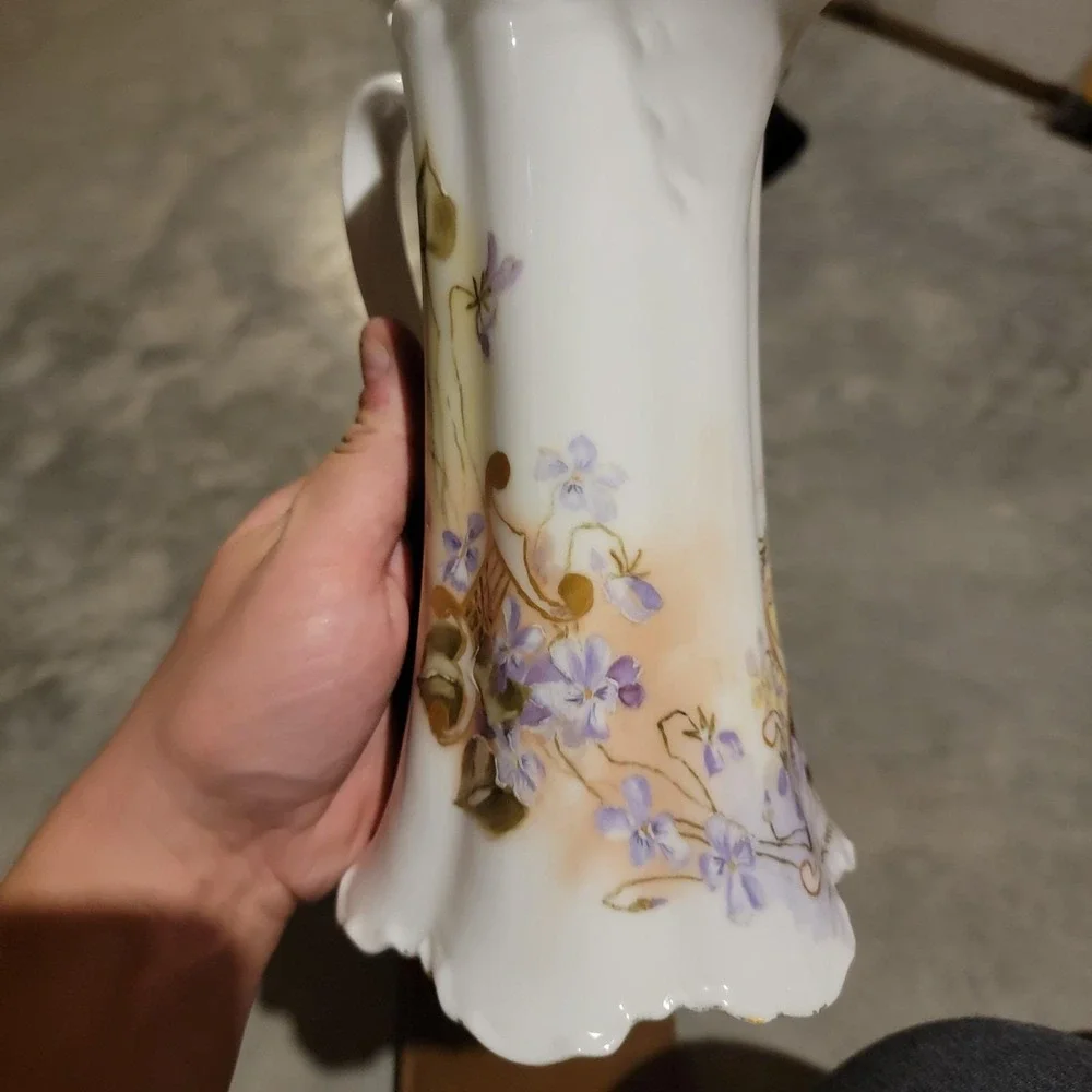 Antique H & C L France Haviland & Co.‎ Floral design Pitcher No Lid